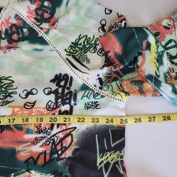 Melissa McCarthy x Seven7 Multicolor Button Down Shirt - Picture 3 of 8